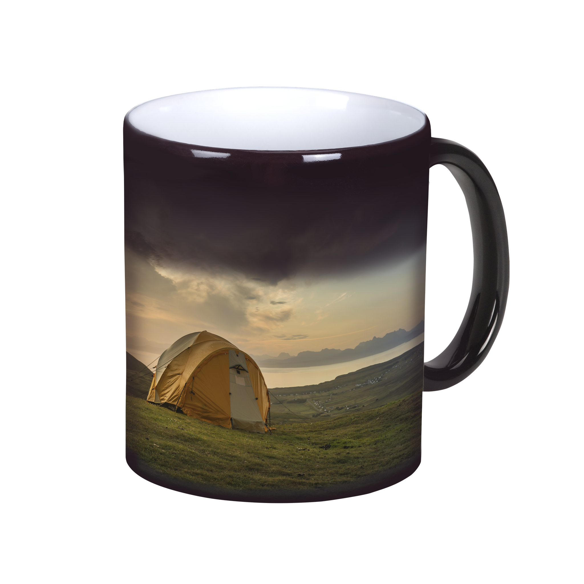 Black Ceramic Magic Mug 11 oz.