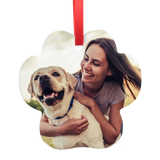 Two-Sided Pet Paw Metal Ornament