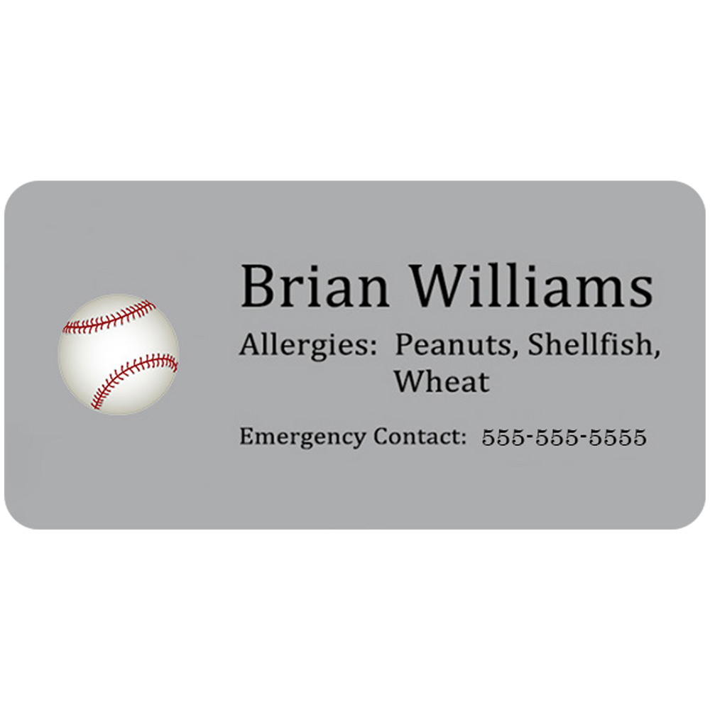Medium Rectangle Name Label, set of 30