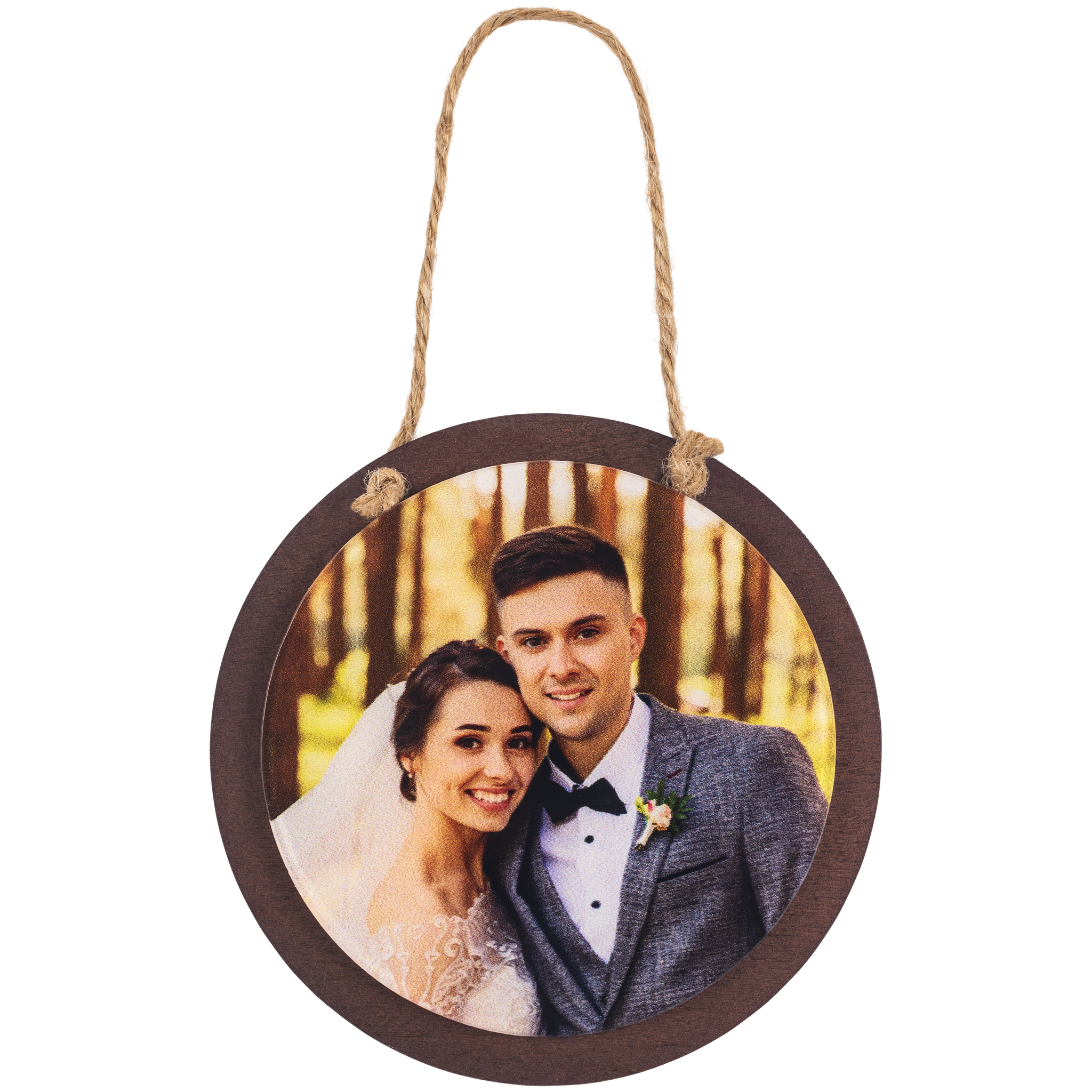 Wood and Acrylic Round Ornament
