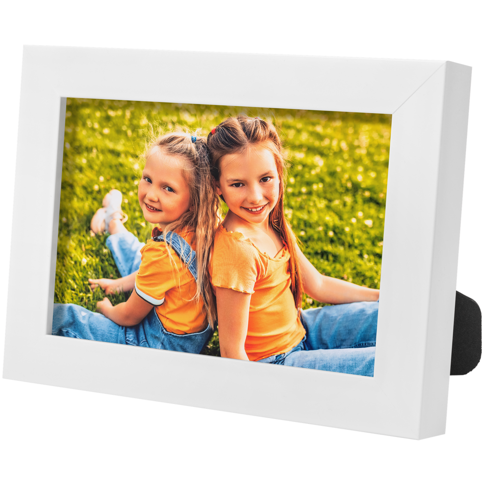 Print in White Desktop Frame